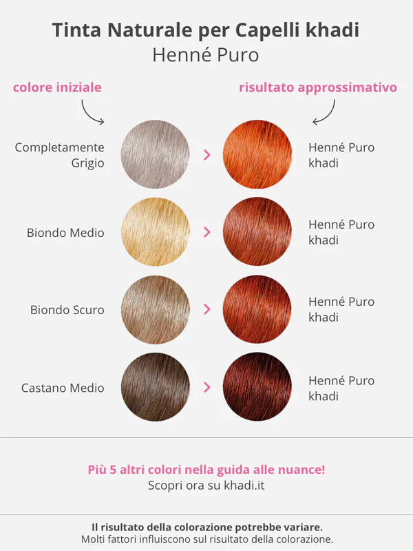 Tinta Naturale per Capelli Henné Puro Khadi