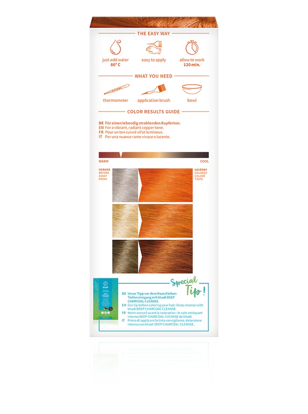 Tinta Naturale per Capelli Rame Khadi