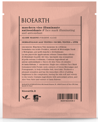 Maschera Viso in Tessuto Illuminante Antiossidante Bioearth
