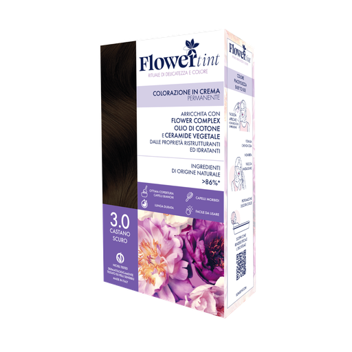 [8057206780023] Tinta per Capelli Permanente FlowerTint  3.0 Castano Scuro