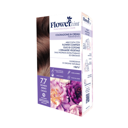 [8057206780238] Tinta per Capelli Permanente FlowerTint 7.7 Biondo medio cacao