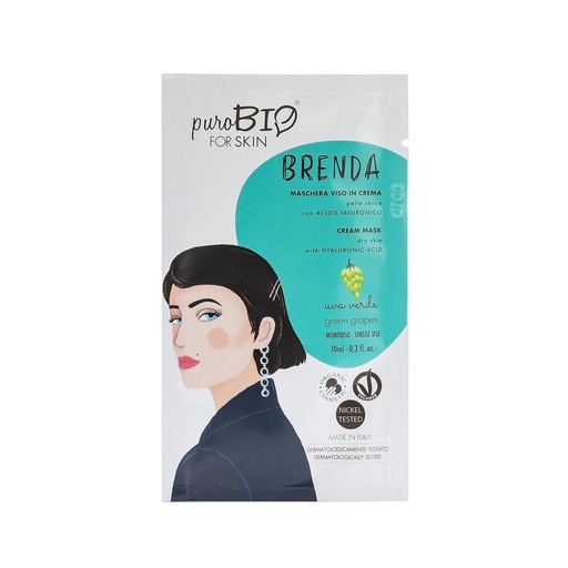 [8051411363255] BRENDA Maschera viso in crema pelle secca  (Uva Verde)