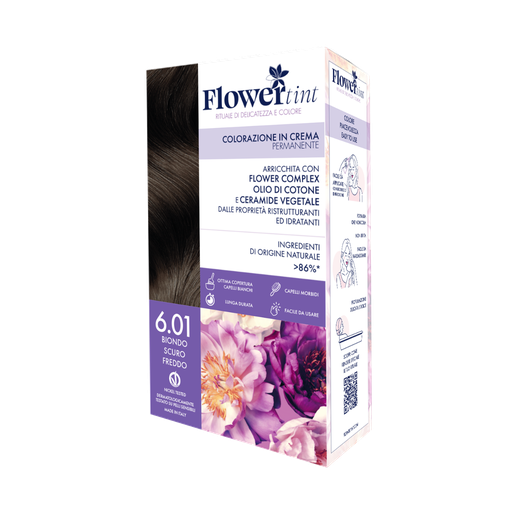 [8057206780115] Tinta per Capelli Permanente FlowerTint 6.01 Biondo Scuro Freddo